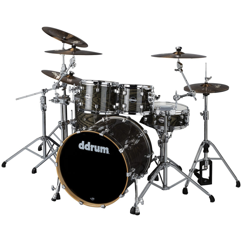 DDrum DIMINION Birch 5-Piece Shell Pack With Ash Veneer (Transparent Black)