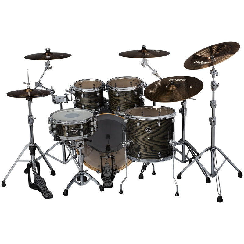 DDrum DIMINION Birch 5-Piece Shell Pack With Ash Veneer (Transparent Black)