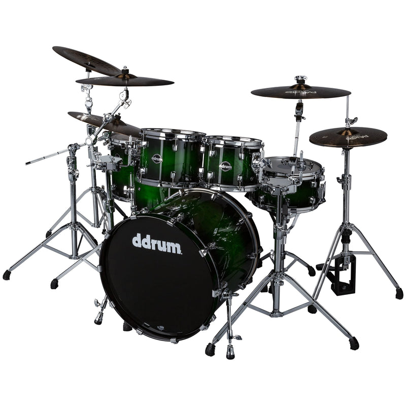 DDrum Dominion DM-ASH-622-GB Pack de 6 coques en bouleau Dominion avec placage en frêne Green Burst