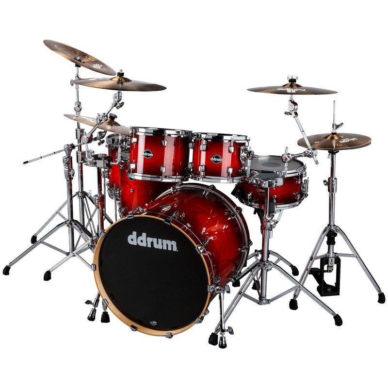 DDrum Dominion DM-ASH-622-RB Pack de 6 coques en bouleau Dominion avec placage en frêne Redburst