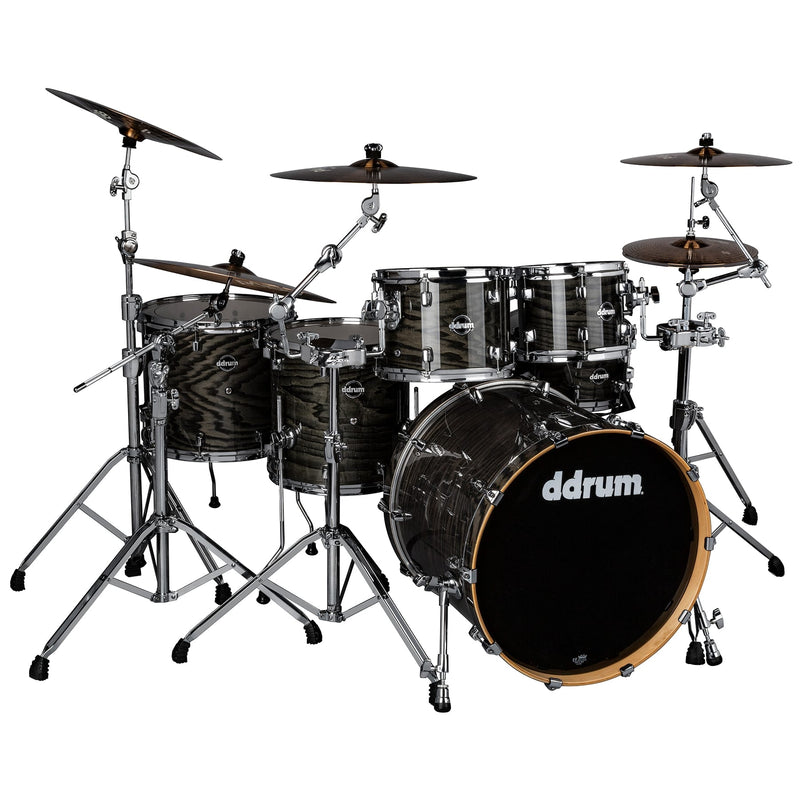 DDrum DM ASH 622 TBK Dominion Birch 6-Piece Shell Pack With Ash Veneer (Transparent Black)