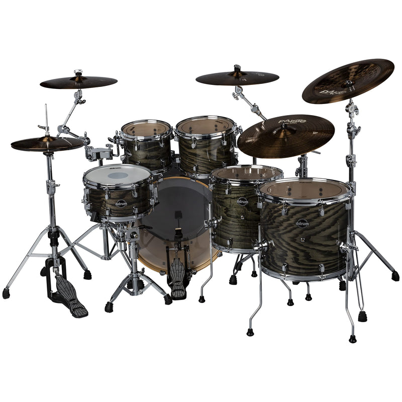 DDrum DM ASH 622 TBK Dominion Birch 6-Piece Shell Pack With Ash Veneer (Transparent Black)