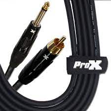 ProX XC-PR25 25 pieds. Câble audio haute performance asymétrique RCA mâle vers 1/4" mâle