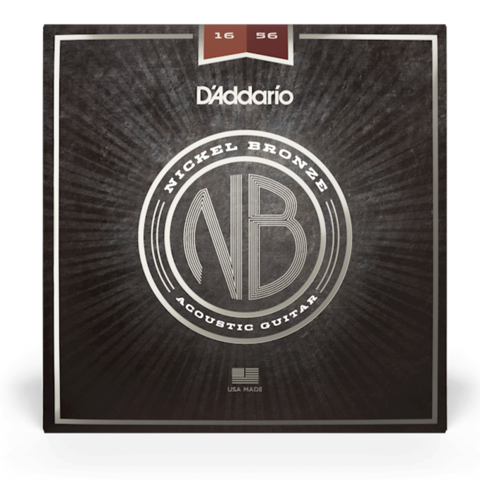 D'Addario NB1656 Cordes de guitare acoustique en bronze nickelé Resophon 16-56