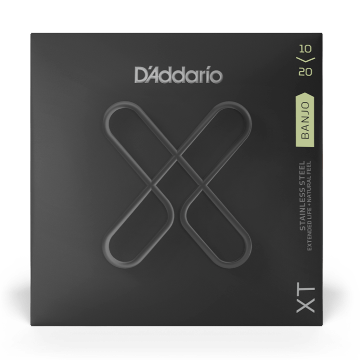 D'Addario XTJ1020 XT Stainless Steel Banjo Strings Light/Medium 10-20