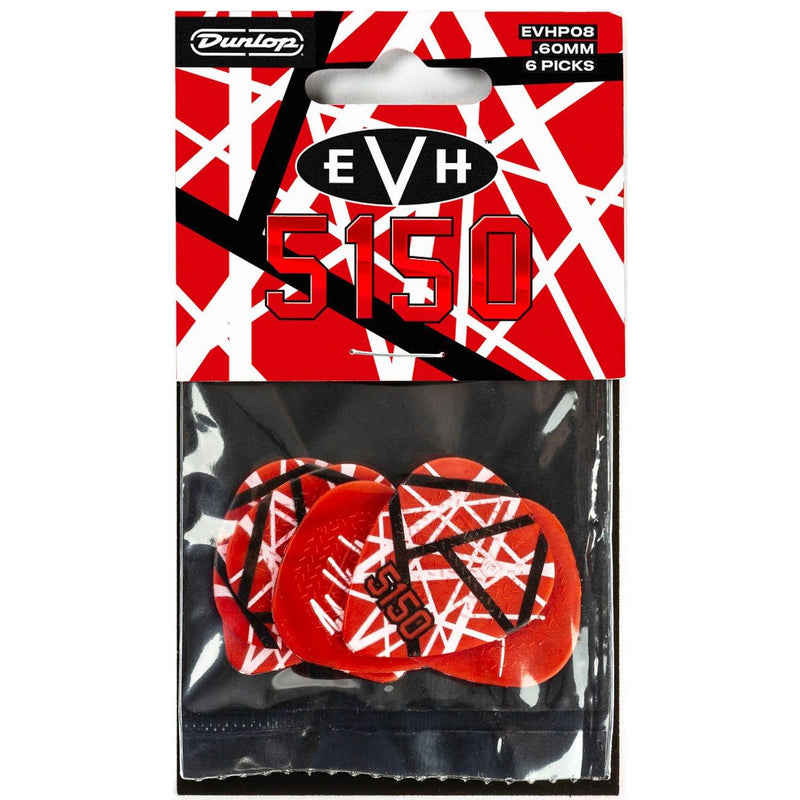 Dunlop EVHP08 Eddie Van Halen 5150 Max Grip .60mm - Paquet de 6