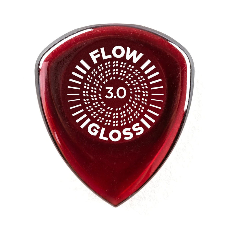 Dunlop 550R300 Flow Gloss Médiators 3,0 mm - Sac de recharge 12