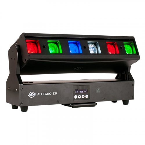 American DJ Allegro Z6 - Lumière mobile linéaire 6x30W RGBW avec inclinaison de zoom motorisée