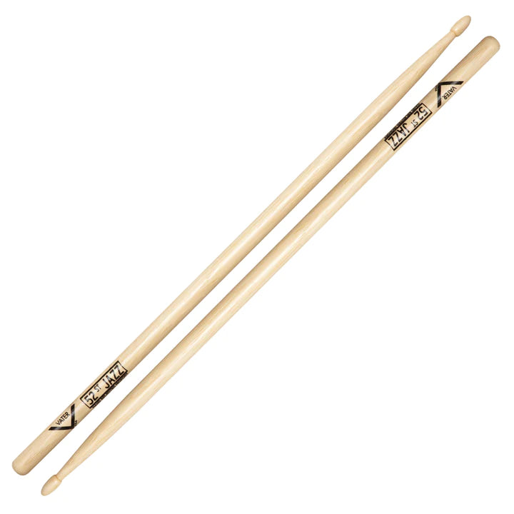 Vater VH52JW American Hickory 52nd Street Jazz-Wood Tip Drumsticks