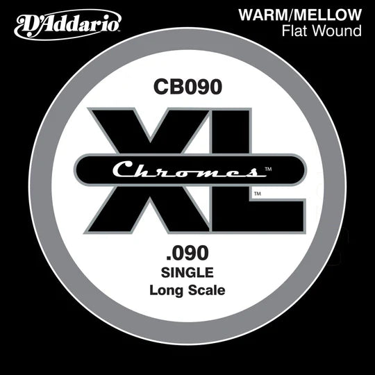 D'Addario CB090 XL Chromes Flat Wound Bass Single String .090