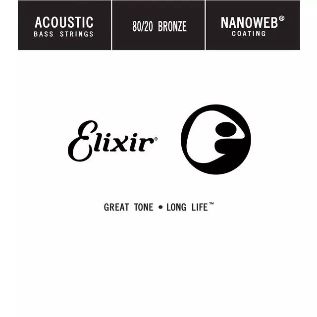 Elixir 15800 Nanoweb Coated Acoustic Bass Guitar String - .100