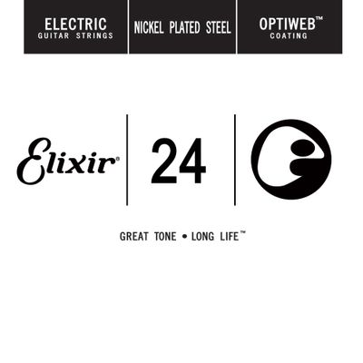 Elixir 16224 Optiweb Corde de guitare électrique en acier nickelé - .024