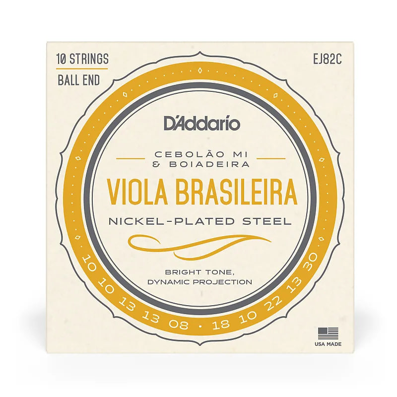 D'Addario EJ82C Viola Brasileira Set Cebolao Mi and Boiadeira