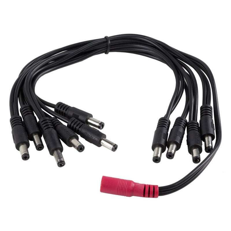 Mooer Pdc-10S 10-Way S Straight Shape Power Supply Daisy Chain Effect Pedal Extender Cable - Red One Music