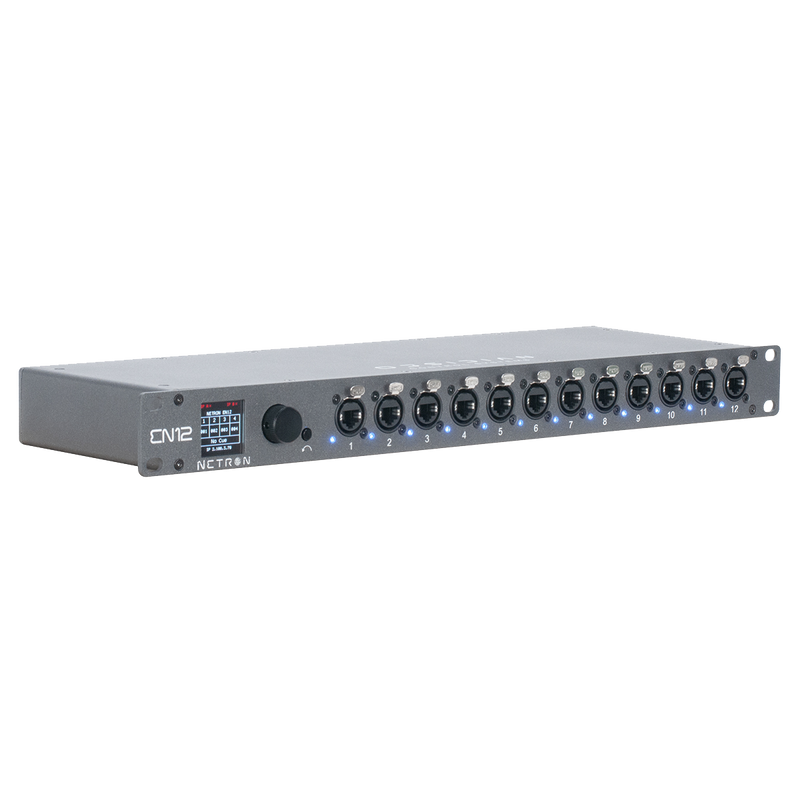 Passerelle Ethernet vers DMX Obsidian EN12-45 avec 12 ports compatibles RJ45 RDM