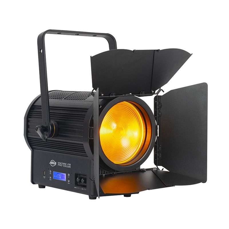 American DJ ENCORE-FR-PRO-COLOR Luminaire Fresnel avec objectif 7" avec LED 400 W 6 en 1 RVB/Ambre/Lime/Cyan