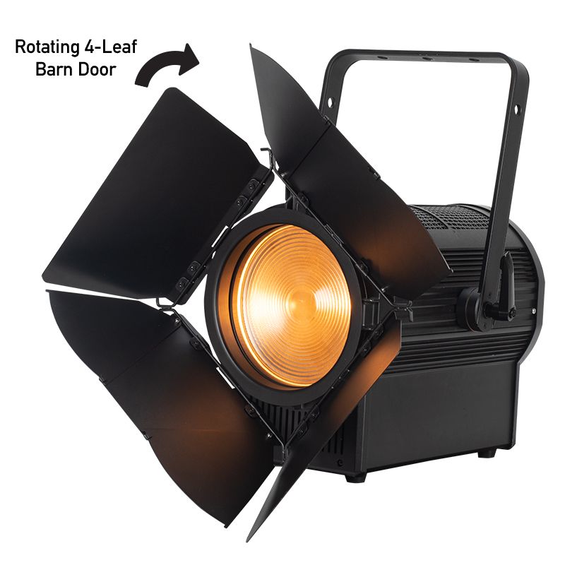 American DJ ENCORE-FR-PRO-COLOR Fresnel Fixture with 7" Lens with 400W 6-In-1 RGB/Amber/Lime/Cyan LEDS