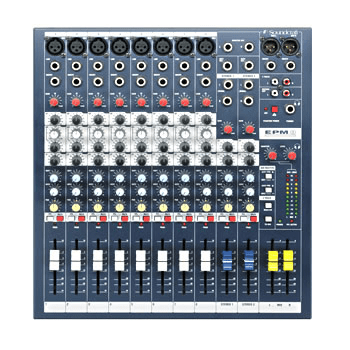 Soundcraft EPM 8 10-Channel Mixer With Eight Mic Preamps And 3-Band Channel Eq - Red One Music