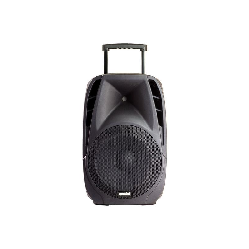 Gemini ES-15TOGO Haut-parleur de sonorisation actif mobile alimenté par Bluetooth avec 2 microphones sans fil, crête de 800 W - 15"