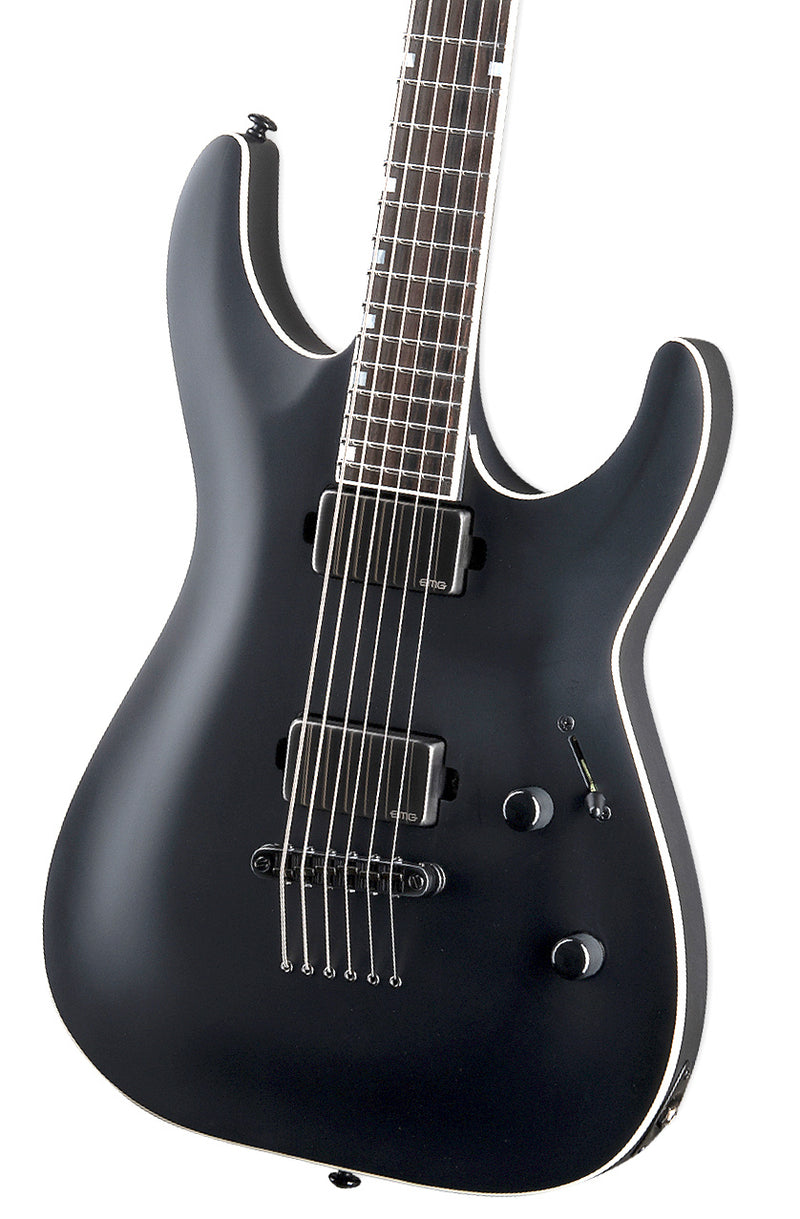 ESP LTD MH-1000 BARITONE Electric Guitar (Black Satin)