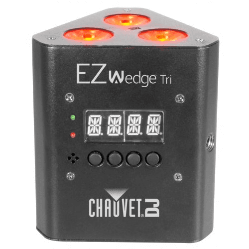 Chauvet Ez Wedge Tri  Battery-Operated Tri-Color Led Wash Light - Red One Music