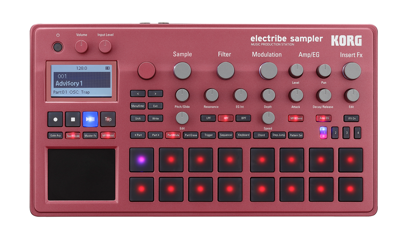 Station de production musicale Korg ELECTRIBE 2S Rd Sampler avec logiciel V20 (rouge)