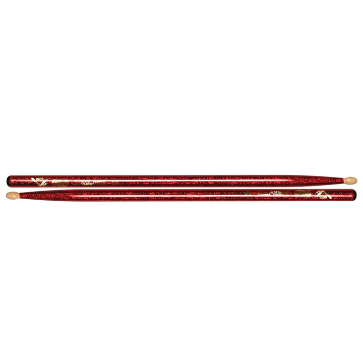Vater VCR5A Color Wrap Wood Tip Drumsticks (Red Sparkle)