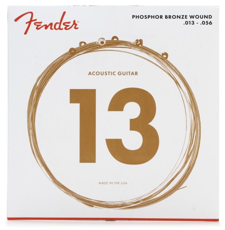 Fender 60M Acoustic Guitar Phosphor Bronze Ball End Strings 13-56 - Red One Music