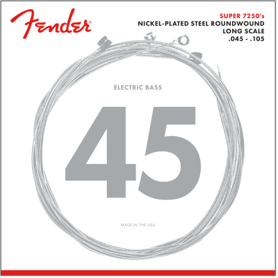 Fender Super 7250 Nickel-Plated Steel Roundwound Bass Long Scale 5 Set 045-125 - Red One Music