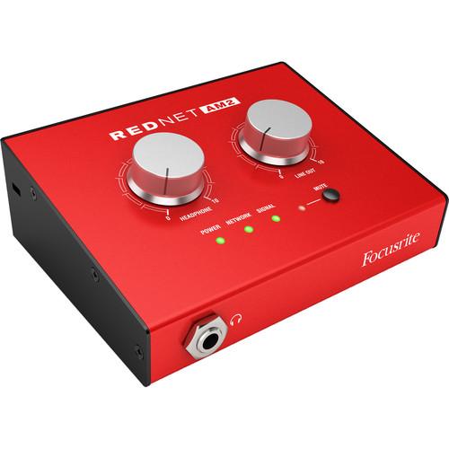 Focusrite Rednet Am2 Stereo Dante Headphone Amplifier And Line-Out Interface - Red One Music