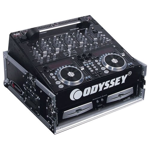 Odyssey FZ1002 - 10U Top Slanted 2U Vertical Pro Combo Rack