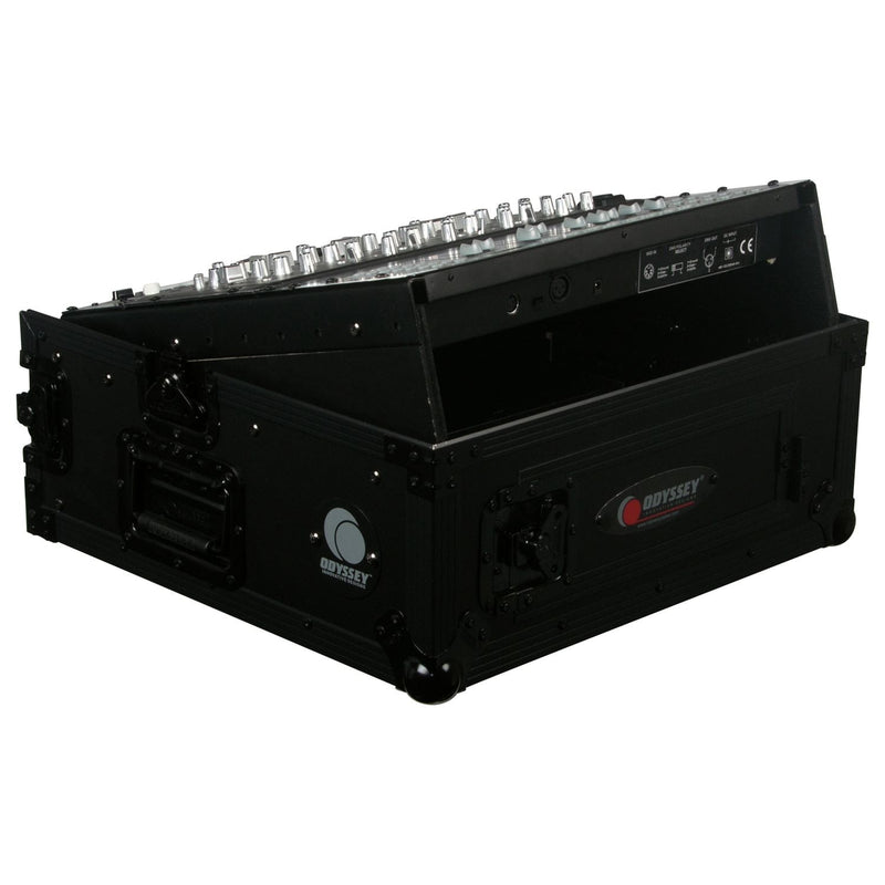 Odyssey FZ1002BL - Black 10U Top Slanted 2U Vertical Pro Combo Rack