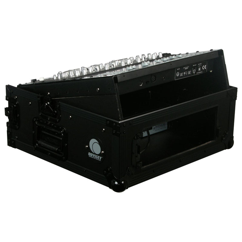 Odyssey FZ1002BL - Black 10U Top Slanted 2U Vertical Pro Combo Rack