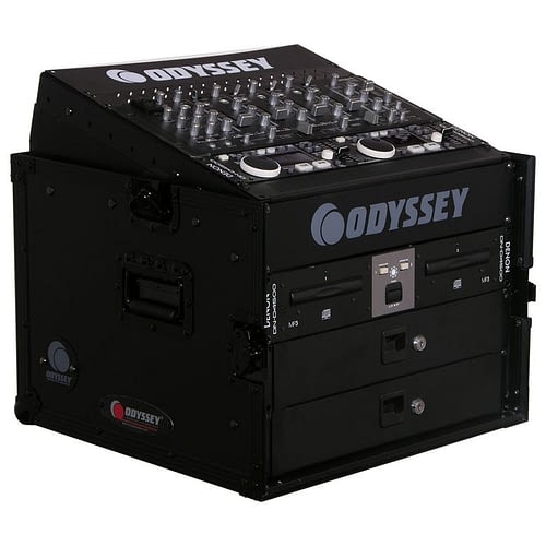 Odyssey FZ1006BL - Rack Combo Pro vertical 6U incliné sur le dessus 10U noir