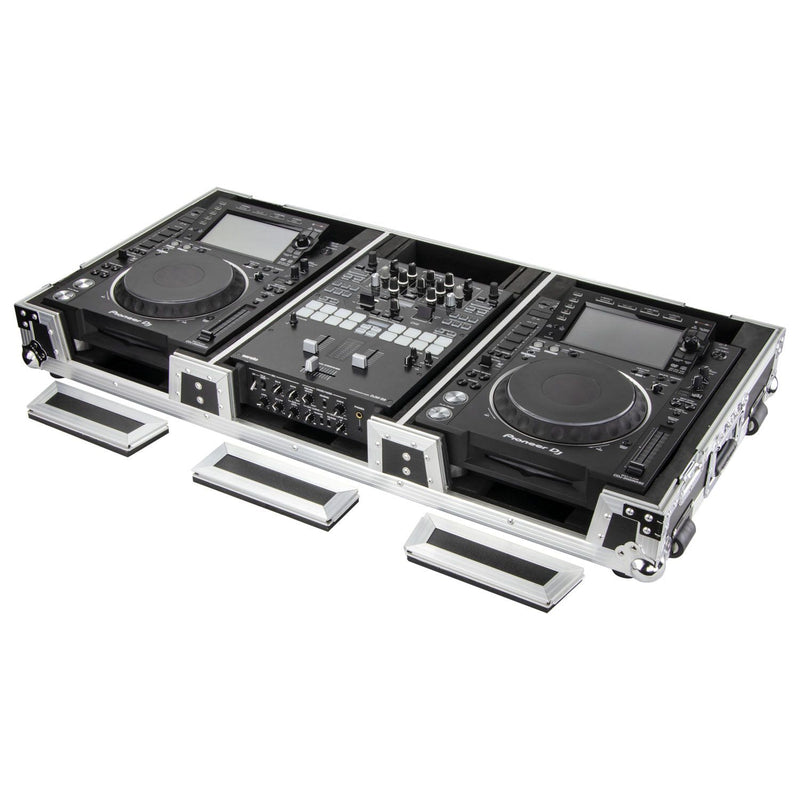 Odyssey FZ10CDJWXD Extra Deep 10″ Format DJ Mixer and Two Large Format Media Players Coffin Flight Case