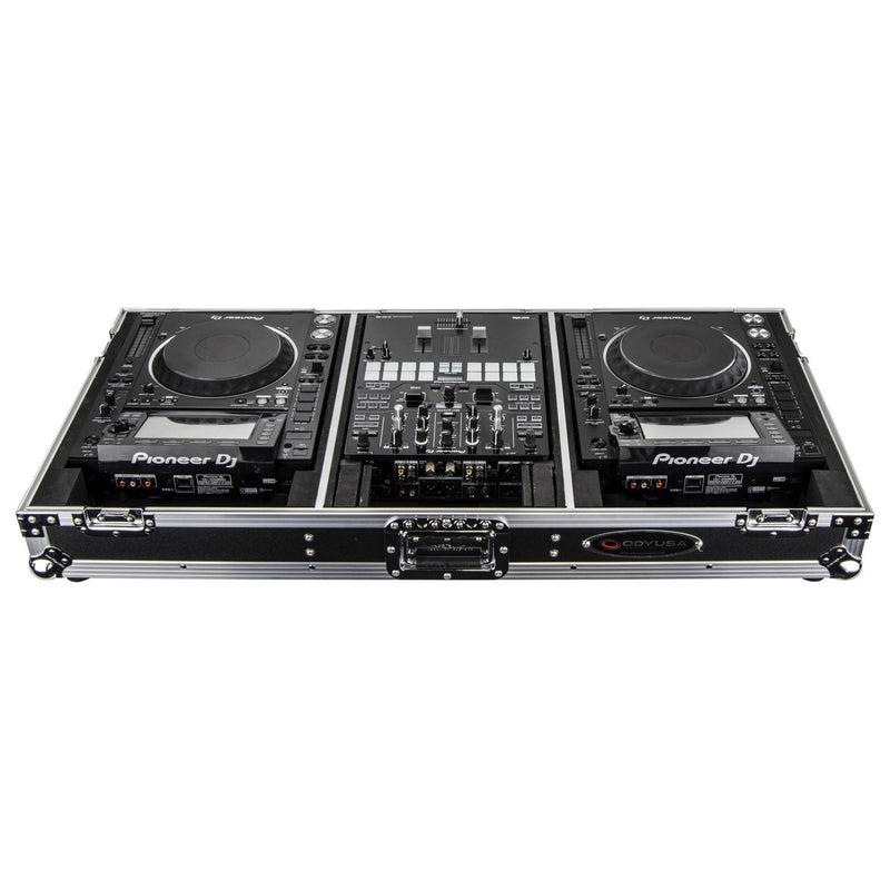 Odyssey FZ10CDJWXD Extra Deep 10″ Format DJ Mixer and Two Large Format Media Players Coffin Flight Case