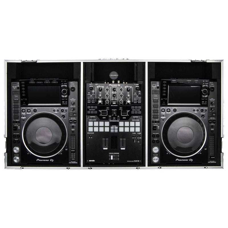 Odyssey FZ10CDJWXD Extra Deep 10″ Format DJ Mixer and Two Large Format Media Players Coffin Flight Case