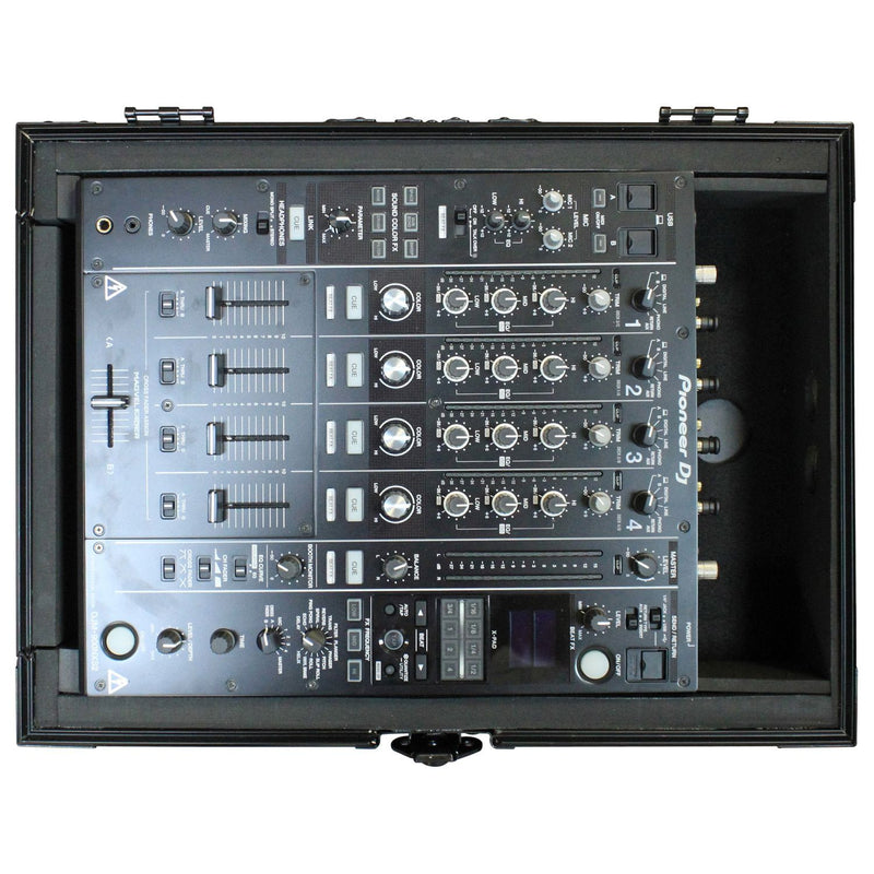 Odyssey FZ12MIXXDBL - Universal Black 12″ Format DJ Mixer Flight Case with Extra Deep Rear Cable Compartment
