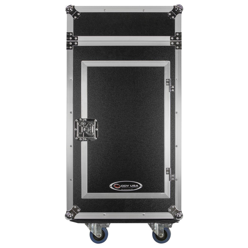 Odyssey FZ1316W - Rack combo vertical 16U incliné sur le dessus 13U avec roulettes