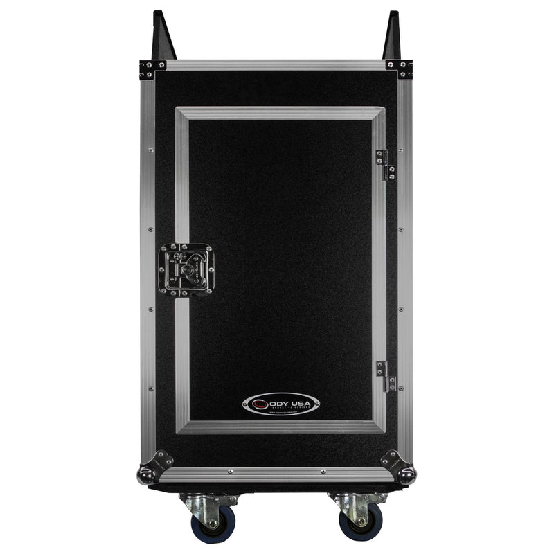 Odyssey FZ1316W - Rack combo vertical 16U incliné sur le dessus 13U avec roulettes