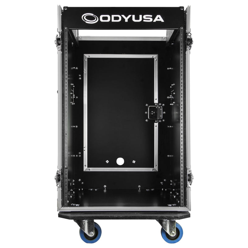 Odyssey FZ1316W - Rack combo vertical 16U incliné sur le dessus 13U avec roulettes