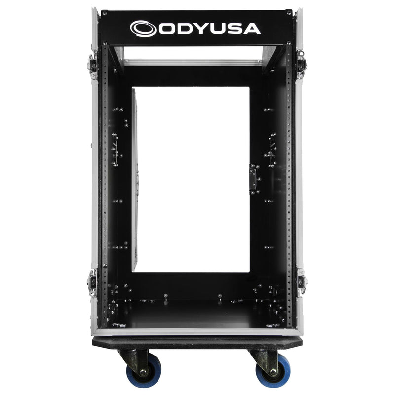 Odyssey FZ1316W - 13U Top Slanted 16U Vertical Pro Combo Rack with Casters