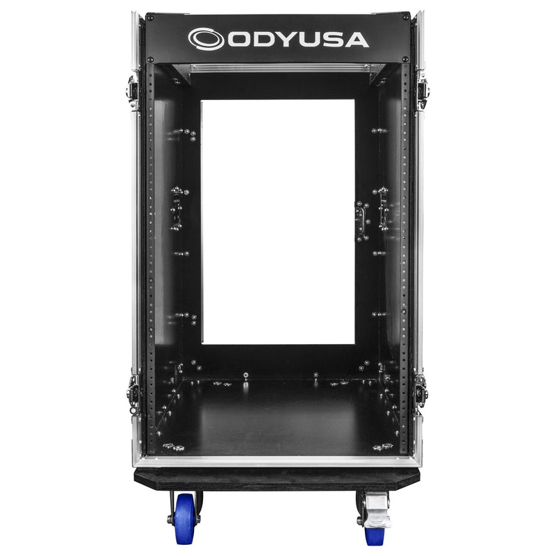 Odyssey FZ1416W - 14U Top Slanted 16U Vertical Pro Combo Rack with Casters