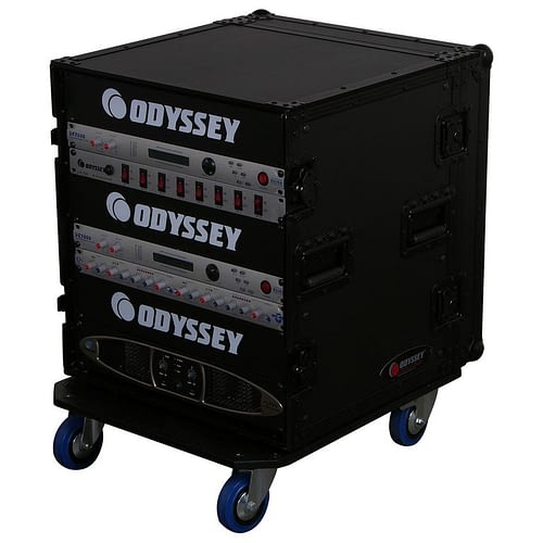 Odyssey FZAR12WBL - Rack d'ampli pro 12U noir avec roulettes