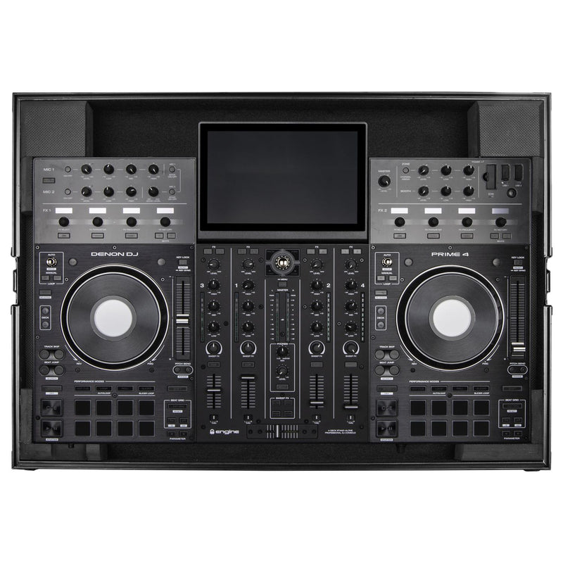 Odyssey FZDNPRIME4BL Denon Prime 4 Black Low Profile Flight Case