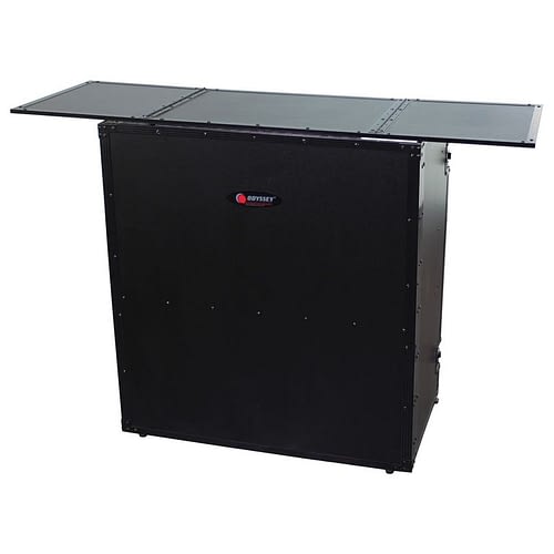 Odyssey FZF5437TBL - 54″ Wide x 37″ Tall Black DJ Fold-out Table Stand