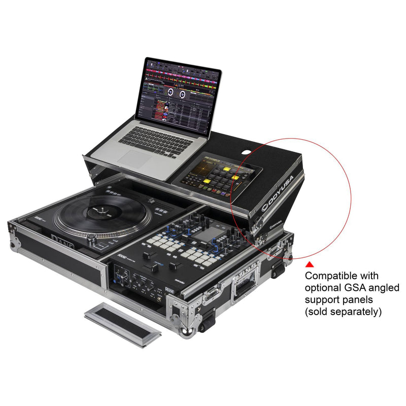 Odyssey FZGS1RA1272W Flight case compact réversible Rane Twelve et Rane Seventy/Seventy-Two Battle DJ Coffin avec plateforme coulissante