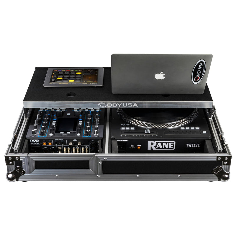 Odyssey FZGS1RA1272W Flight case compact réversible Rane Twelve et Rane Seventy/Seventy-Two Battle DJ Coffin avec plateforme coulissante