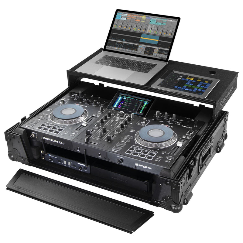 Odyssey FZGSPRIME2BL - Flight-case Denon Prime 2 Glide Style Noir