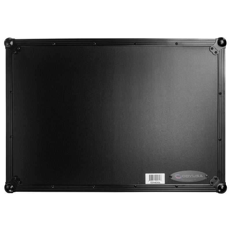 Odyssey FZGSPRIME4W2BL Denon Prime 4 Black Flight Case w/Patented Glide Laptop Platform and 2U Rack Space